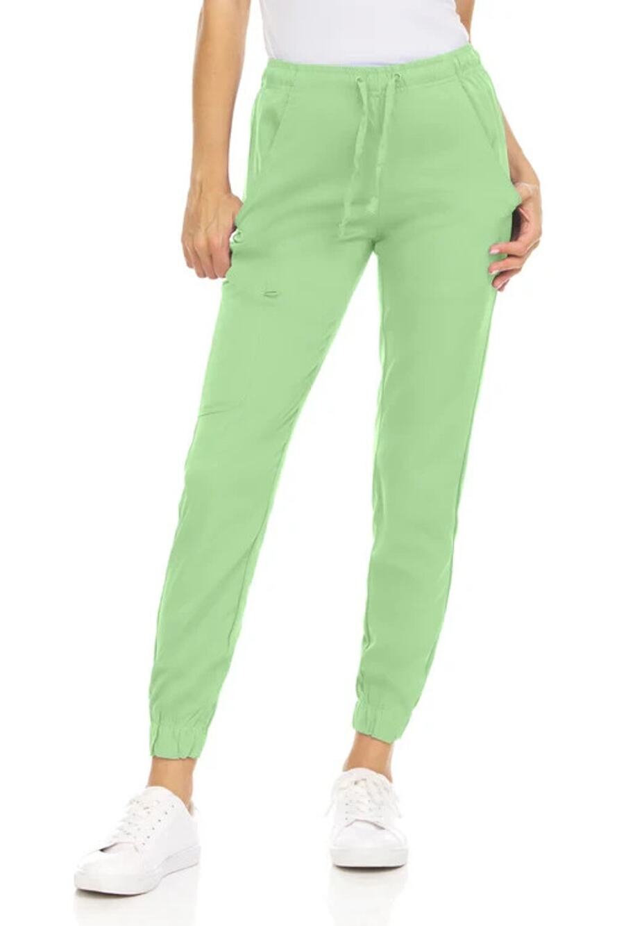 NEW Medichic 1403 Leah Women's Green Apple Medical Jogger Scrub Pants Size L